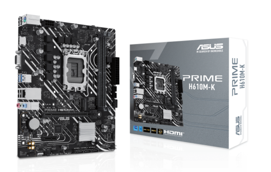 Tarjeta Madre ASUS PRIME H610M-K, Micro-ATX, LGA 1700, Intel H610, 96GB DDR5, HDMI para Intel
