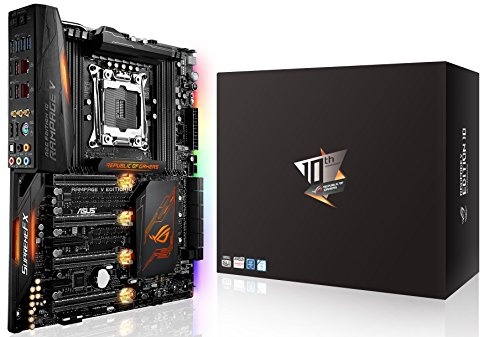 Tarjeta Madre ASUS ATX ROG Rampage V Edition 10, S-2011v3, Intel X99, 128GB DDR4 para Intel