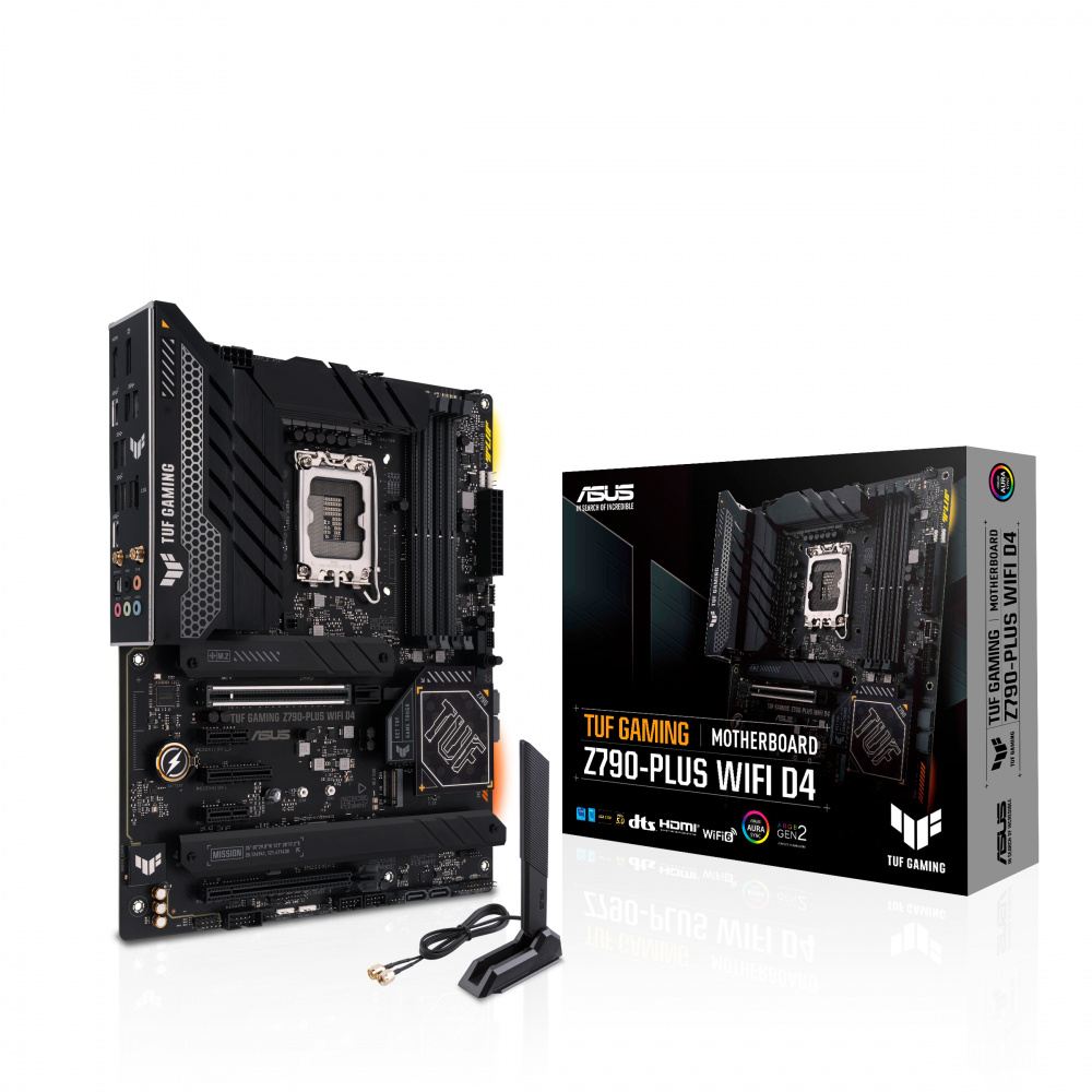 Tarjeta Madre ASUS ATX TUF GAMING Z790-PLUS WIFI D4, S-1700, Intel Z790, HDMI, 128GB DDR4 para Intel ― Producto usado, reparado - Vinil de Blackpanel desprendido.