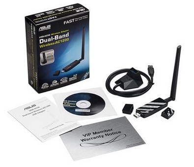 ASUS Adaptador de Red USB 3.0 de Banda Dual AC1300 USB-AC56, Inalámbrico, 1167 Mbit/s, Antena de 2dBi