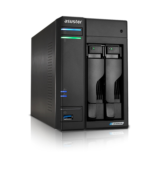 Asustor LOCKERSTOR 2 Gen2 NAS de 2 Bahías, 40TB, Intel Celeron N5105 2GHz, USB 3.2, Negro ― No Incluye Discos Duros