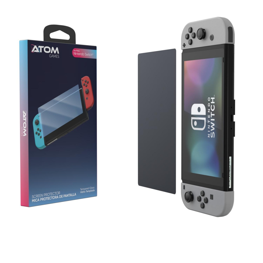 Atom Games Protector de Pantalla para Nintendo Switch OLED, Transparente