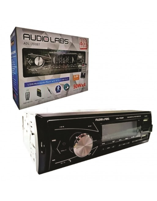 Audiolabs Autoestéreo ADL-700BT, MP3/USB, Negro