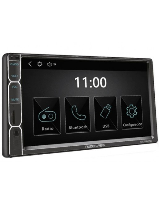 Audiolabs Autoestéreo ADL-MAC700, 240W, MP3/AUX/Bluetooth/Mirrorlink, Negro