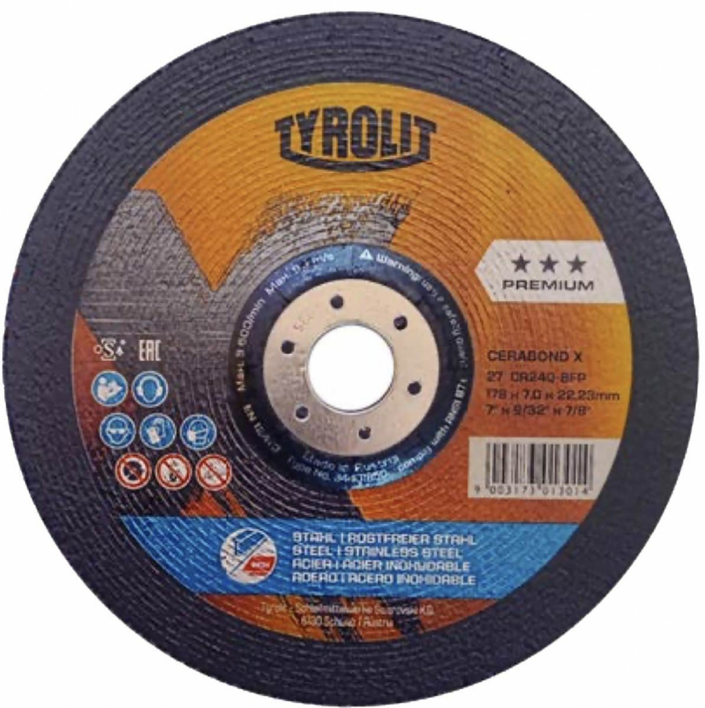 Austromex Disco para Esmeriladora Angular 4222, 7", para Metal