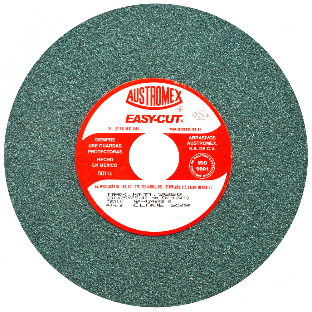 Austromex Disco para Esmeril A4 239, 8", para Carburo de Tungsteno