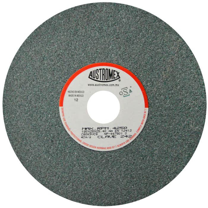 Austromex Disco para Esmeril 7X1X1G60, 7", para Carburo de Tungsteno