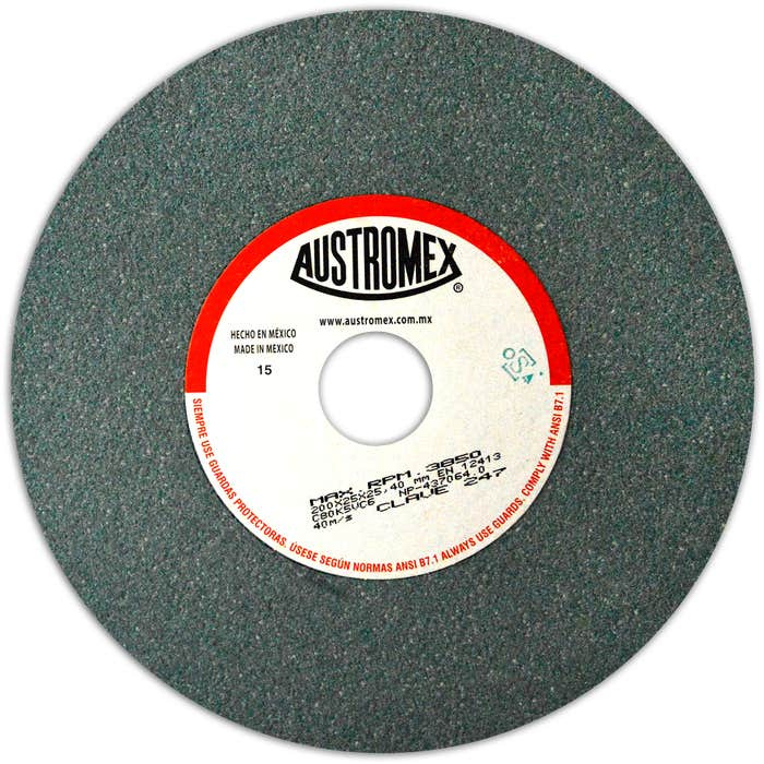 Austromex Disco para Esmeril 8X1X1G80, 8", para Carburo de Tungsteno