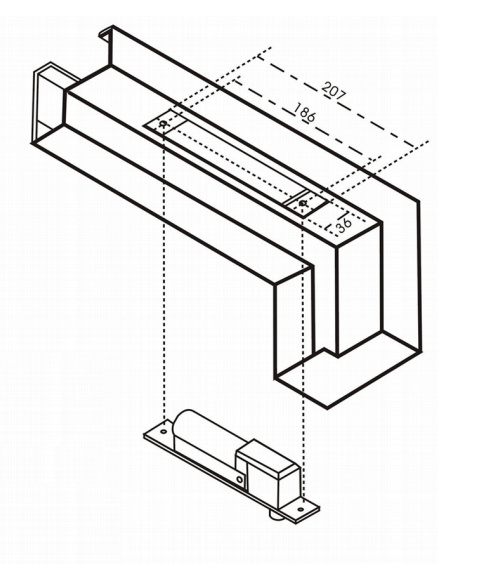Anviz Cerradura de Pistón Eléctrico AX-E120LSOT, 12V, Metal