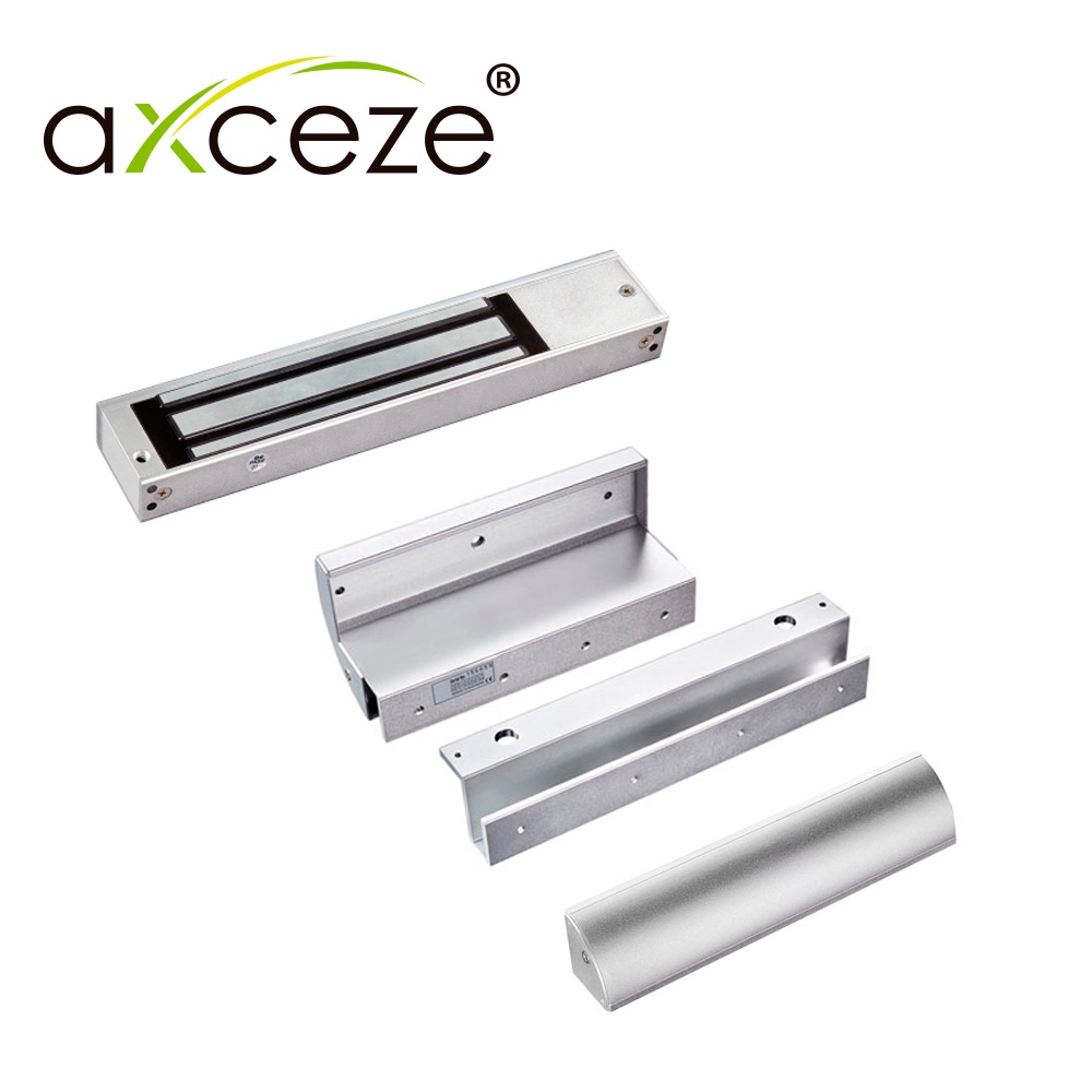 Axceze Cerradura Electromagnética AX-M600L, 25 x 4.85cm, hasta 272kg ― incluye Brackets AX-M600-GZ/AX-M600-L