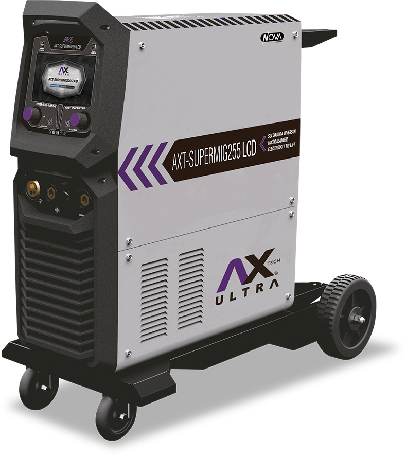 Axtech Soldadora Inversora AXT-SUPERMIG255LCD, 250A, 220V, GMAW/MMA/GTAW 