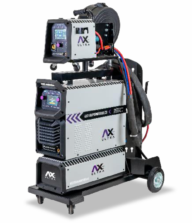 Axtech Soldadora Inversora AXT-SUPERMIG500LCD, 250A, 220 - 440V, MMA