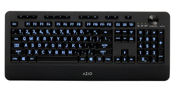 Teclado Azio KB506, Alámbrico, USB, Negro (Inglés)