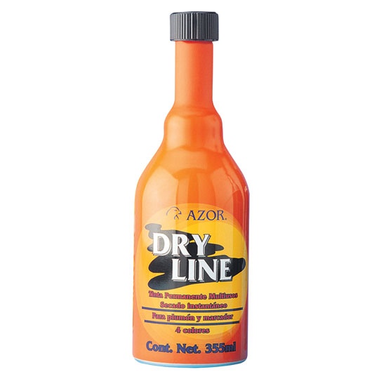 Azor Tinta para Sello Dry Line Color Rojo 355ml, 3 Piezas