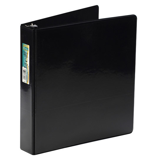 Azor Carpeta con Arillo Redondo, 1.5'', Paquete de 18 Piezas, Negro