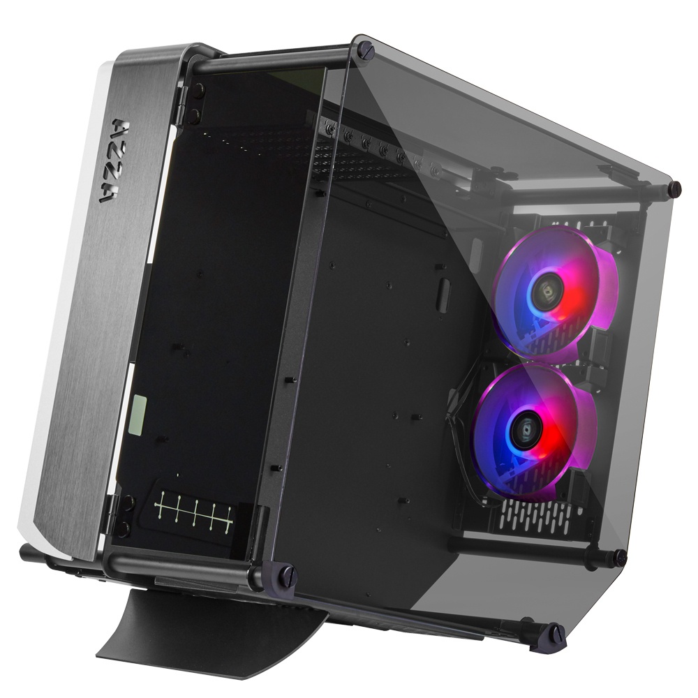 Gabinete Azza Optima 803 con Ventana RGB, Midi-Tower, ATX/Micro ATX/Mini-ITX, sin  Fuente, Negro