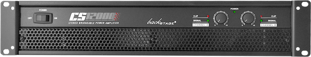 Backstage Amplificador CS-12000, 2 Canales, 1200W, XLR, Negro