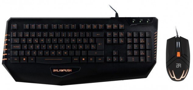 Kit Gamer de Teclado y Mouse Balamrush BR-912884, Alámbrico, USB, Negro (Español)