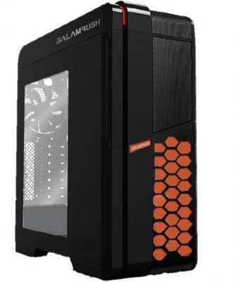 Gabinete Balam Rush SINIK con Ventana LED Naranja, Tower, ATX/Micro-ATX/Mini-ITX, USB 3.0/2.0, sin Fuente, Negro/Naranja