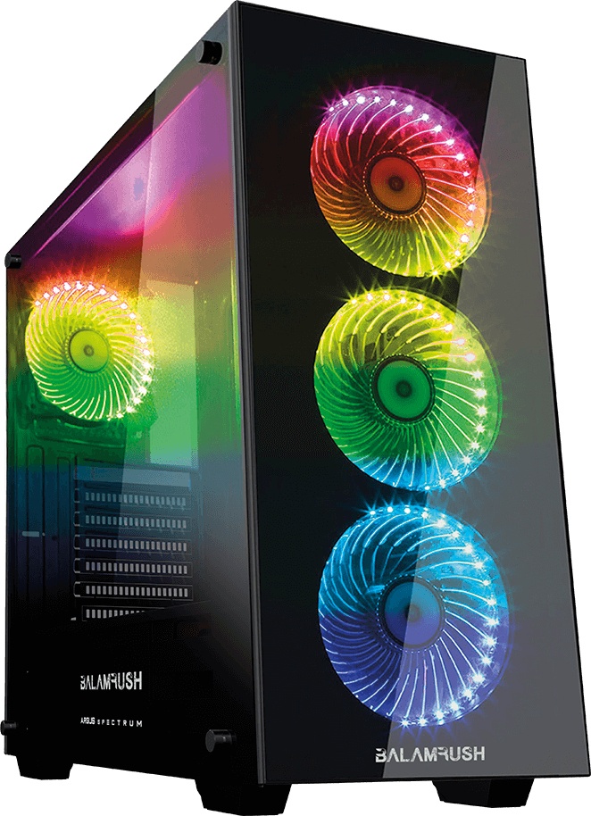 Gabinete Balam Rush Argus con Ventana RGB, Midi-Tower, ATX/EATX/Micro ATX/Mini-ITX, USB 2.0/3.0, sin Fuente, Negro