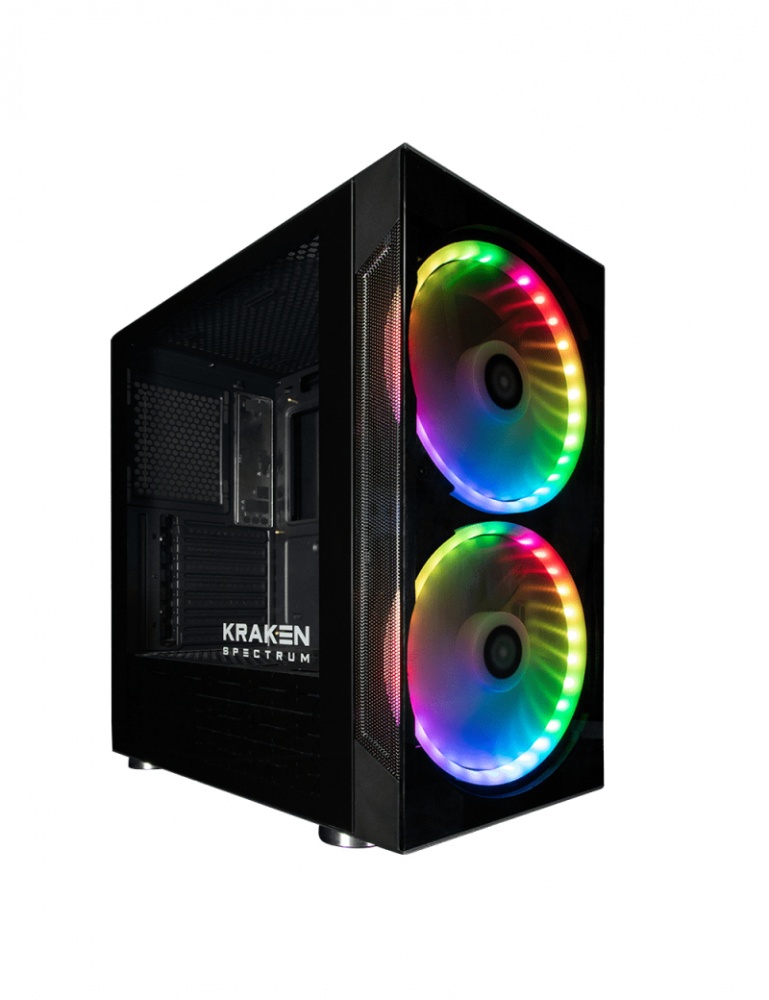 Gabinete Balam Rush Kraken con Ventana LED, Midi-Tower, ATX/Micro ATX/Mini ITX, USB 3.0, sin Fuente, Negro