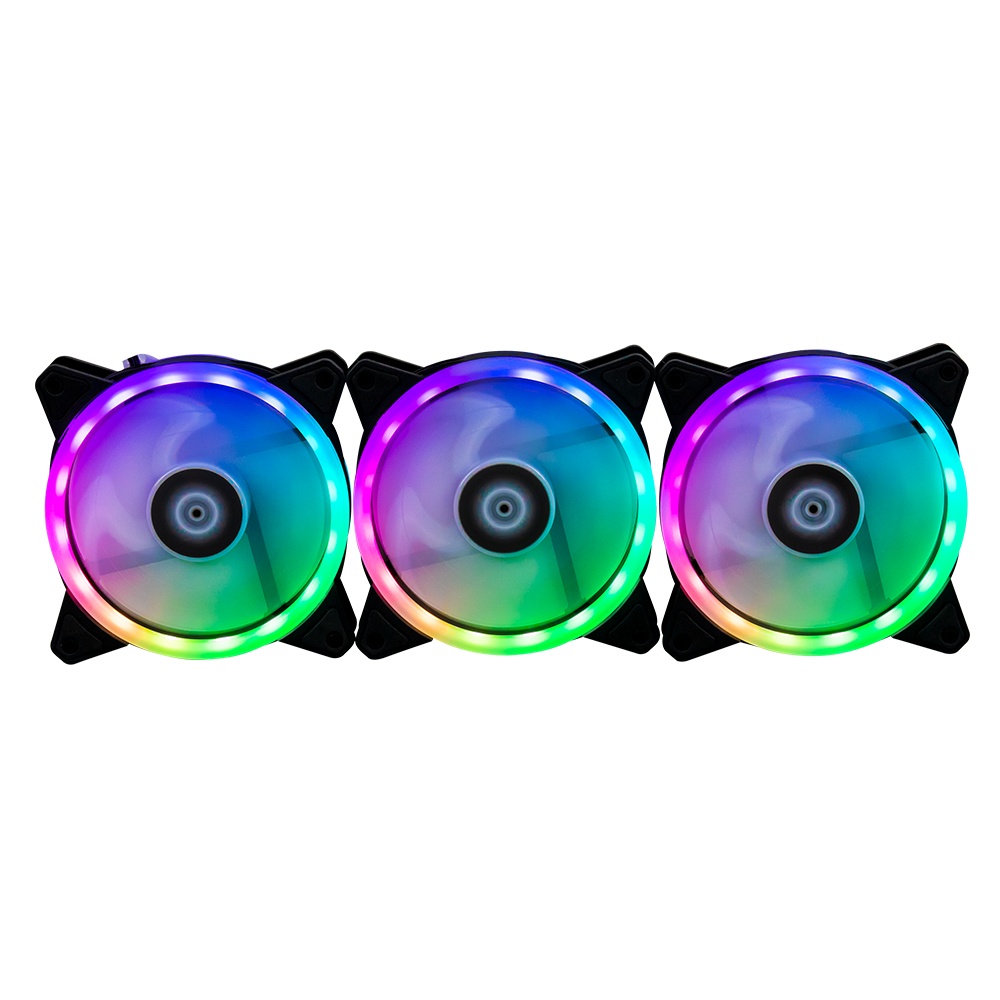 Ventilador Balam Rush EOLOX AIR 3 ARGB LED, 120mm, 1200RPM, Negro - 3 Piezas, incluye Control