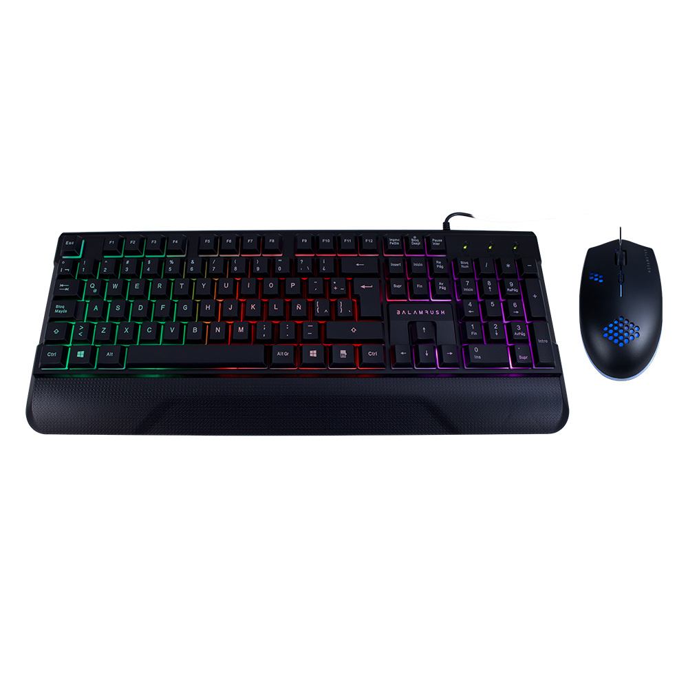 Kit de Teclado y Mouse Balam Rush Demtrix, Alámbrico, USB, Negro (Español) ― Empaque dañado, producto nuevo y funcional.