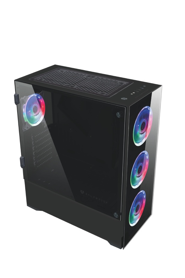 Gabinete Balam Rush THINOS, Full Tower, ATX/EATX/Micro-ATX/Mini-ITX, USB 2.0/3.0, sin Fuente, 4 Ventiladores Instalados, Negro 