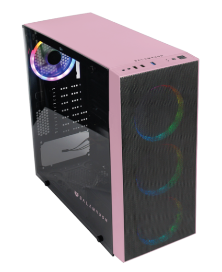 Gabinete Balam Rush LHYTOS GSX1000, Midi-Tower, ATX/Micro-ATX/Mini-ITX, USB 2.0/3.0, sin Fuente, 4 Ventiladores Instalados, Rosa 
