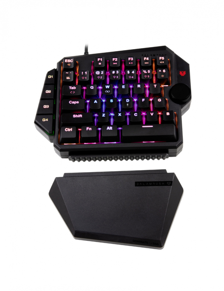 Teclado Gamer Balam Rush Dominate GK540 RGB Una Mano, Teclado Mecánico, Switch Blue, Alámbrico, Negro (Español)