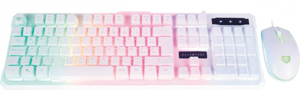 Kit Gamer de Teclado y Mouse Balam Rush Squad KTM330, Alámbrico, USB, Blanco (Español)