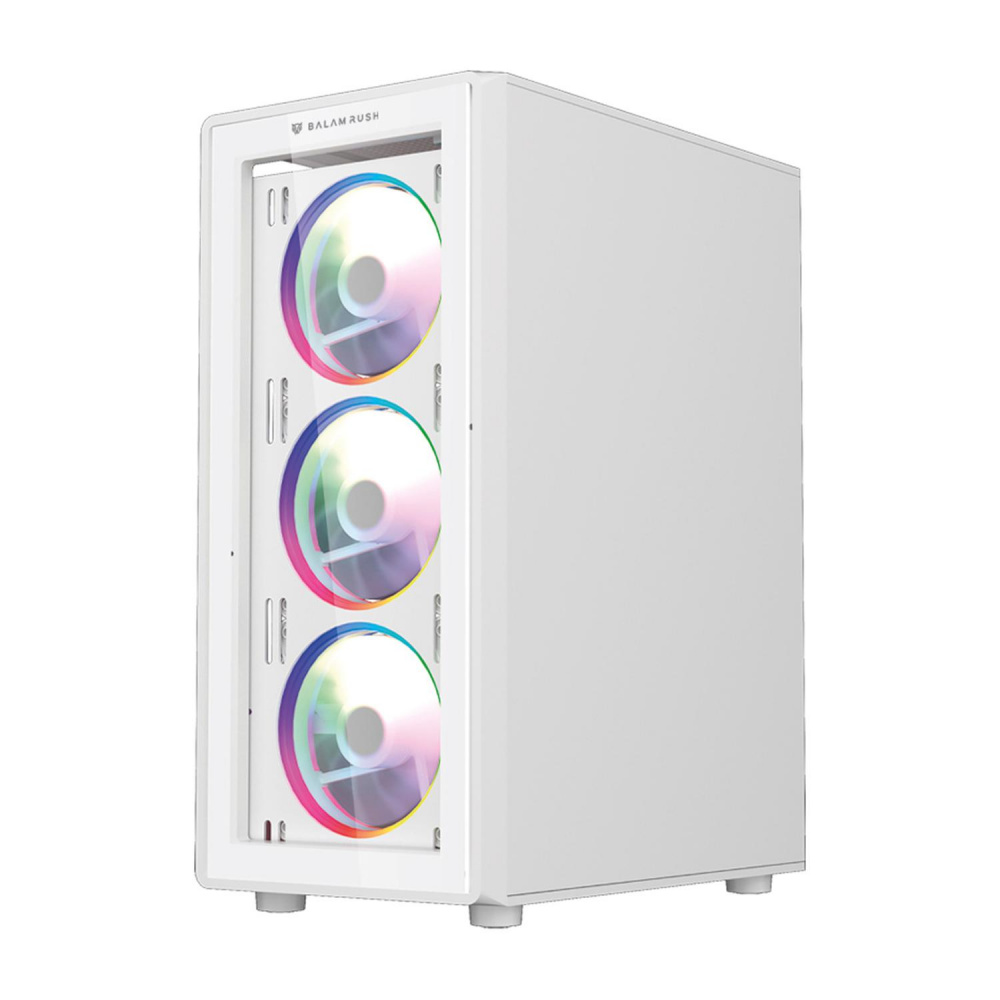 Gabinete Balam Rush DragonFly II Crystal GM745, Mini-Tower, ATX/Micro-ATX/Mini-ITX, USB 2.0/3.0, sin Fuente, 4 Ventiladores Instalados, Blanco