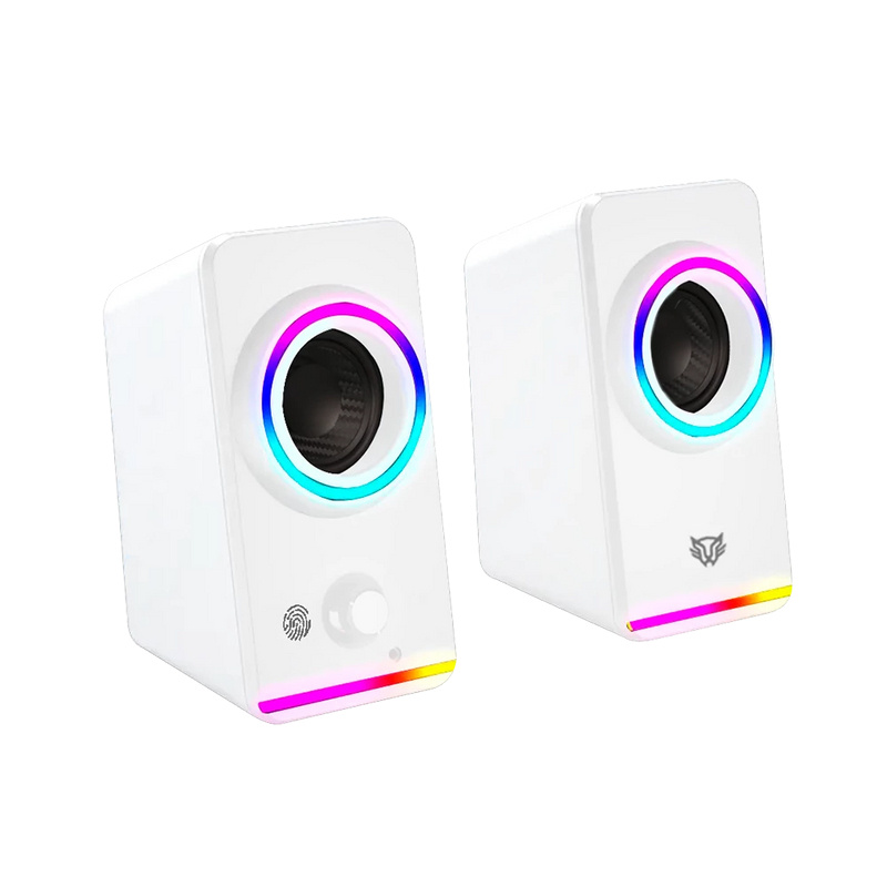 Balam Rush Bocina Gamer para Computadora Glimm Style BG565, Bluetooth, Alámbrico/Inalámbrico, 2.0, 10W RMS, Blanco - 2 Piezas