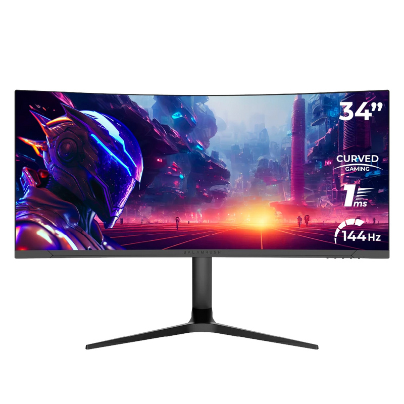 Monitor Gamer Curvo Balam Rush Extreme Earth MGX34C LCD 34", 3440x1440 Ultra Wide Quad HD, FreeSync, 144Hz, HDMI/DisplayPort, Negro 