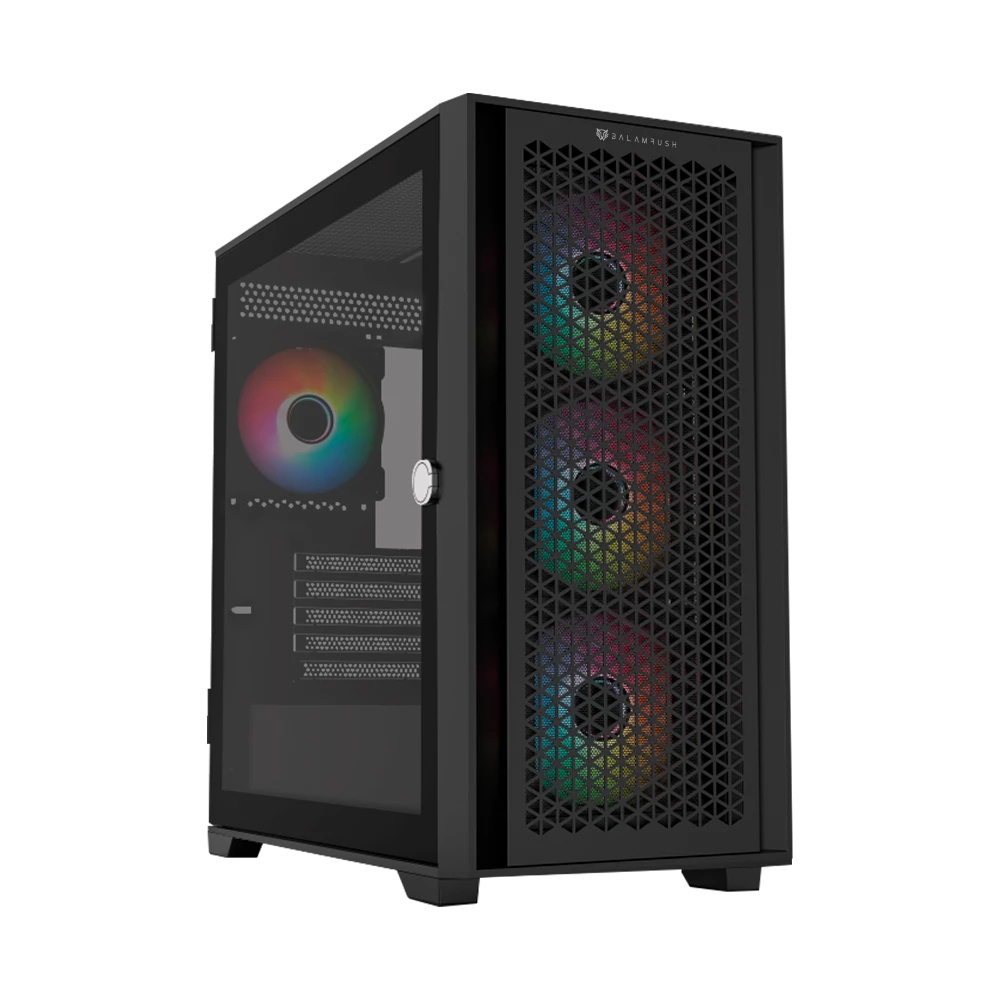 Gabinete Balam Rush Carbono Twin Mate 8000, Midi-Tower, Micro-ATX/Mini-ITX, USB 2.0/3.0, sin Fuente, 4 Ventiladores Instalados, Negro