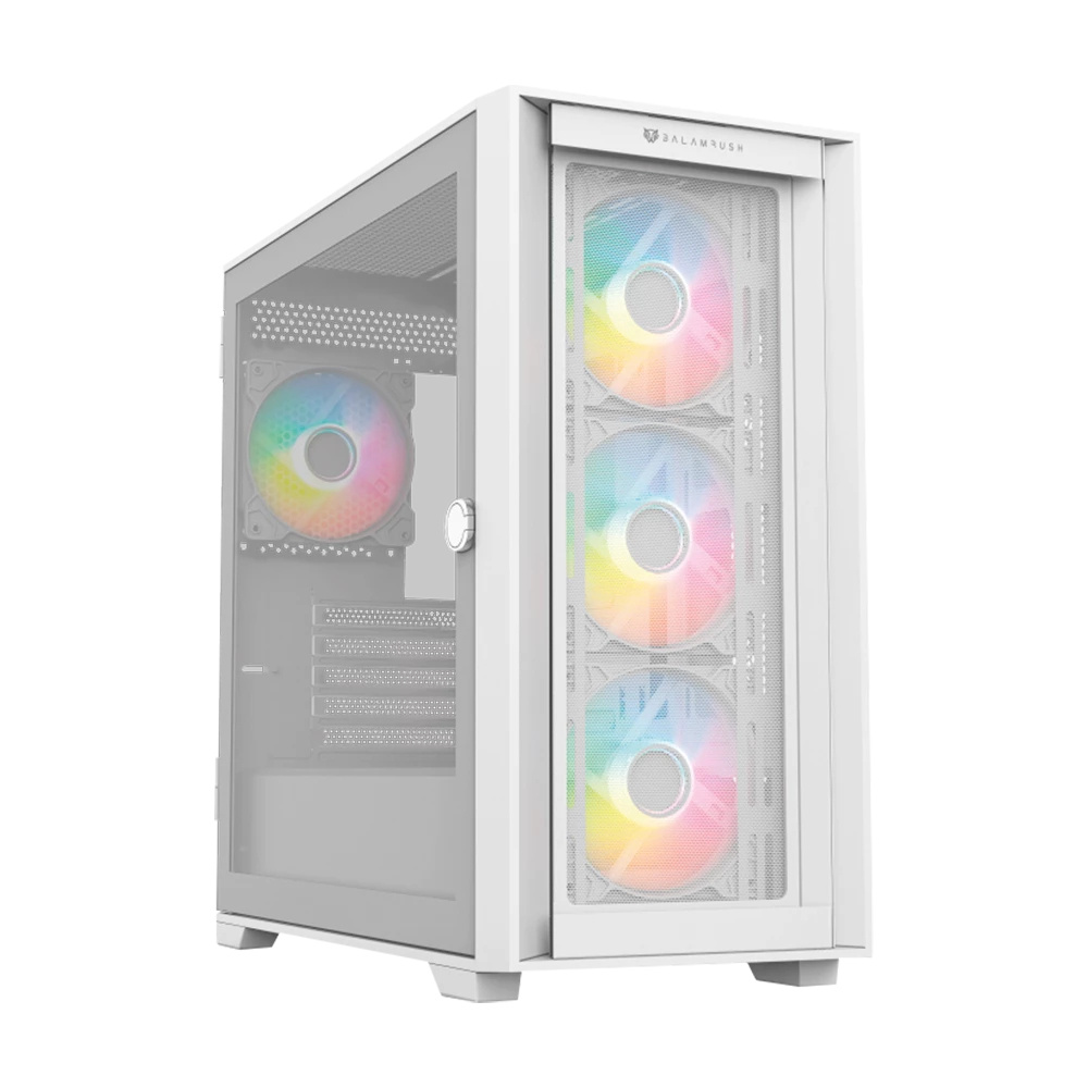 Gabinete Balam Rush Carbono Twin Mate 8000, Midi-Tower, Micro-ATX/Mini-ITX, USB 2.0/3.0, sin Fuente, 4 Ventiladores Instalados, Blanco