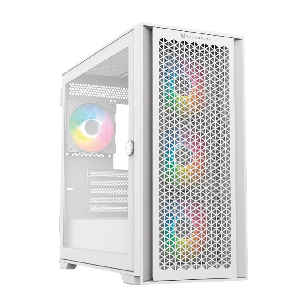 Gabinete Balam Rush Carbono Twin Mate 6000, Midi-Tower, Micro-ATX/Mini-ITX, USB 2.0/3.0, sin Fuente, 4 Ventiladores Instalados, Blanco