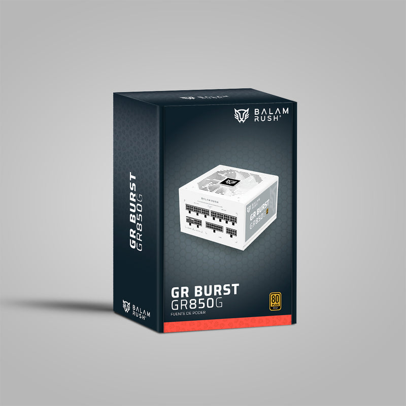 Fuente de Poder Balam Rush GR Burst GR850G 80 PLUS Gold ATX, Modular, 24-pin ATX, 120mm, 850W