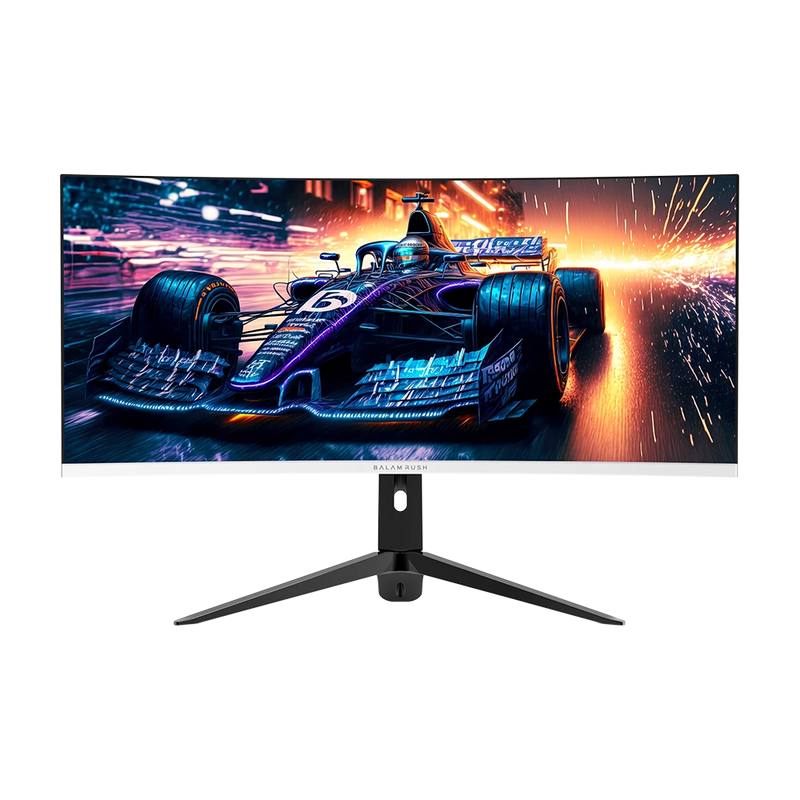 Monitor Gamer Curvo Balam Rush Extreme Earth Pro MGP34C LED 34", 3440x1440 Ultra Wide Quad HD, 165Hz, HDMI/DisplayPort, Bocinas Integradas, Blanco 