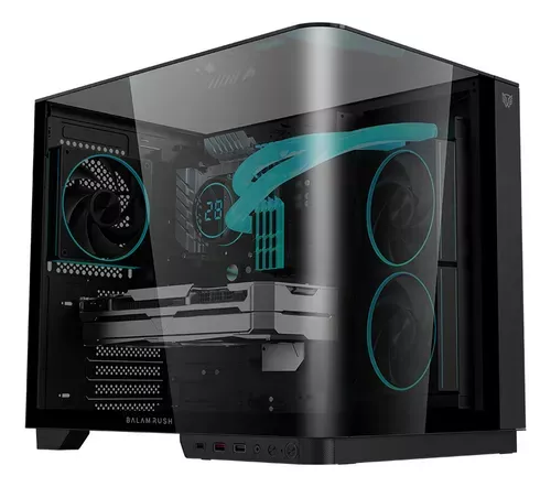 Gabinete Balam Rush Tank Expert Curve 6800, Midi-Tower, ATX/Micro-ATX/ITX, USB 2.0/3.0, sin Fuente, 3 Ventiladores Instalados, Negro