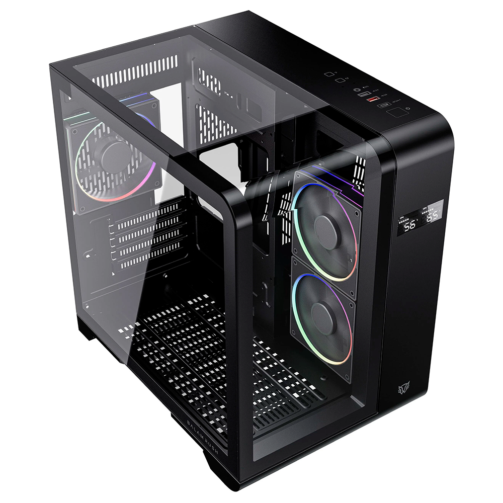 Gabinete Balam Rush Thank Expert Curve 6400, Mini-Tower, Micro-ATX/Mini-ITX, USB 2.0/3.0, sin Fuente, 1 Ventilador Instalado, Negro