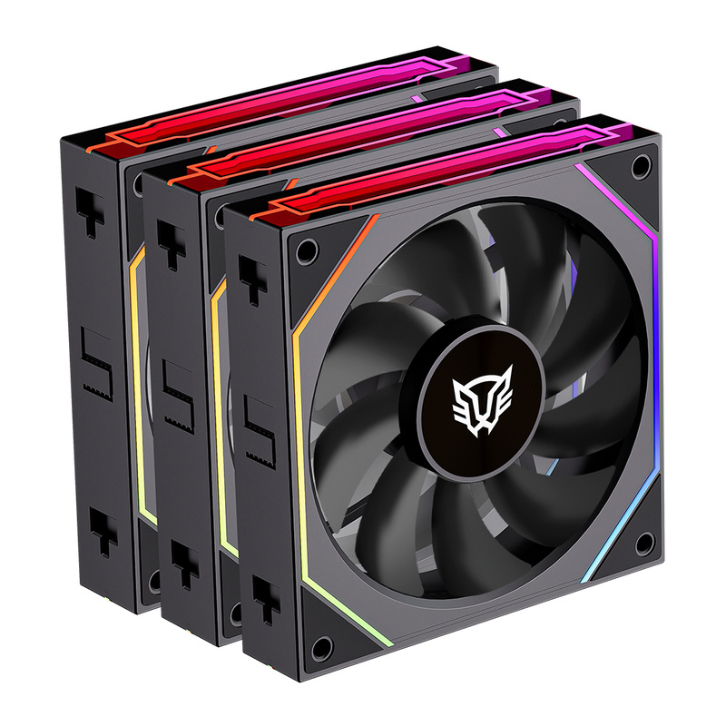 Ventilador Balam Rush Eolox Link EXL95, 3x 120mm, 1800RPM, ARGB, Negro