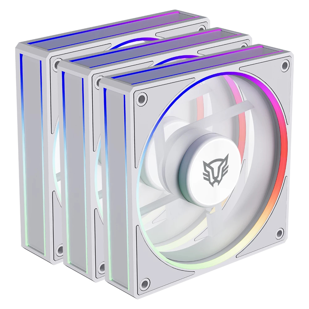 Ventilador Balam Rush Eolox Bora-R EXB85R, 3x 120mm, 1600RPM, RGB, Blanco