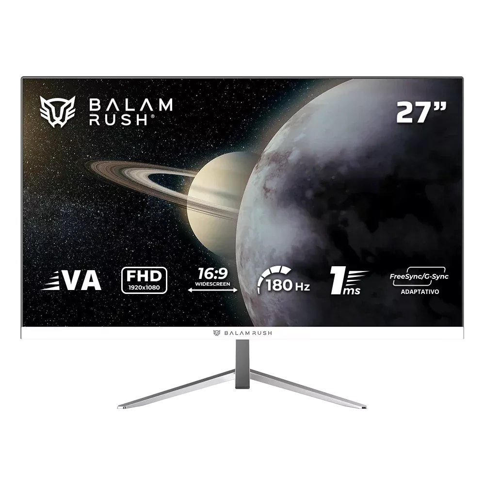 Monitor Gamer Balam Rush Titan MTG27Y LED 27", 1920x1080 Full HD, G-Sync/FreeSync, 180Hz, HDMI/DisplayPort, Blanco