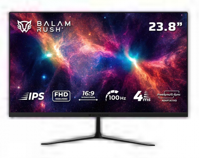 Monitor Gamer Balam Rush MNG24Y LED 23.8", 1920x1080 Full HD, G-Sync/FreeSync, 100Hz, HDMI/DisplayPort, Negro
