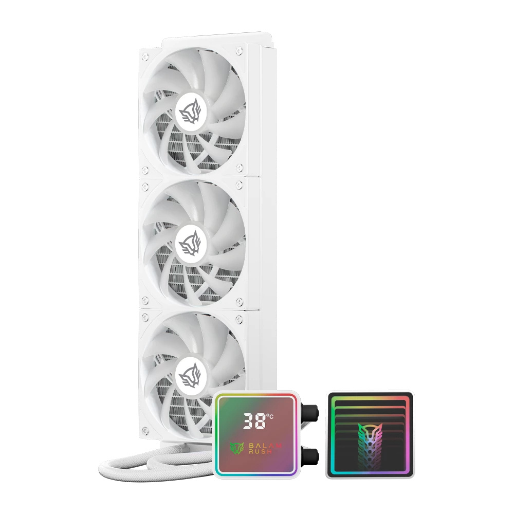 Balam Rush Cryo Prism 360 Enfriamiento Líquido para CPU, 3x 120mm, hasta 1800RPM, Blanco