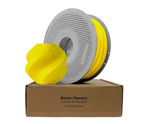 Bambu Lab Bobina de Filamento PLA PLA Basic, Diámetro 1.75mm, 1kg, Amarillo