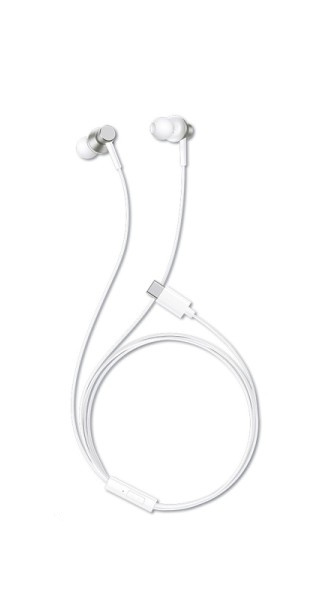 Baseus Audífonos Intrauriculares con Micrófono CZ11, Alámbrico, 1 Metro, USB-C, Blanco