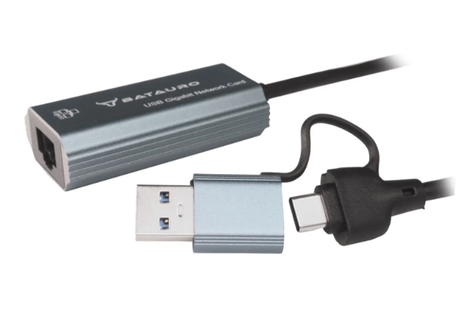 Batauro Adaptador de Red USB AD-C1000MBRJ, Alámbrico, 1.000Mbit/s