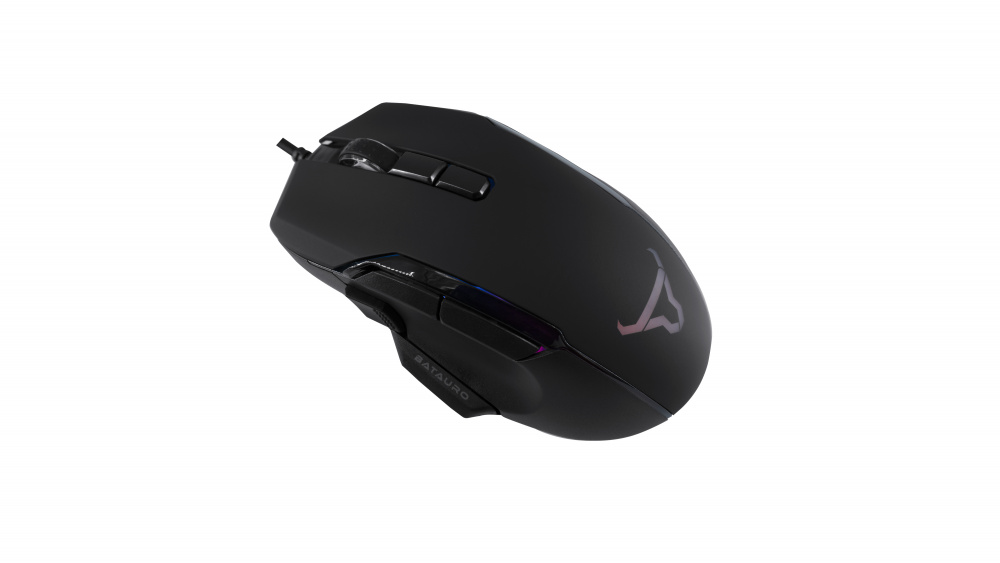 Mouse Gamer Ergonómico Batauro Óptico Balancer PWM3325, Alámbrico, USB-A, 6400DPI, Negro
